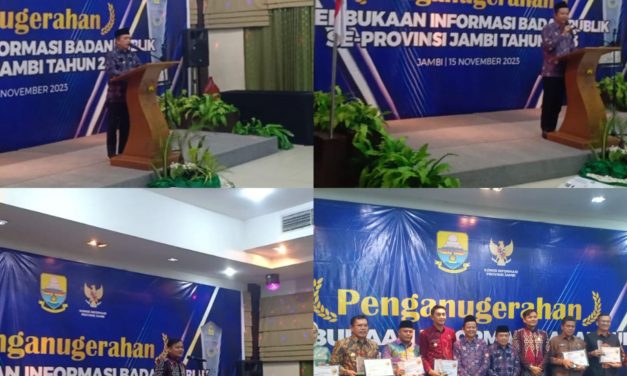 Komisi Informasi (KI) Provinsi Jambi menggelar malam penganugrahan keterbukaan informasi publik tahun 2023