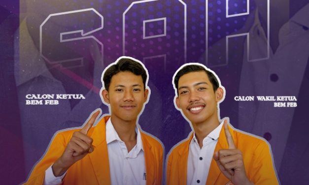 Pemilihan Gubernur dan Wakil Gubernur Mahasiswa BEM FEB UNJA Tahun 2023 Pasangan Calon 01 (Syahrul Huda dan Ahmat Bayu Sepriyanto) Berhasil Unggul dengan perolehan suara 1221
