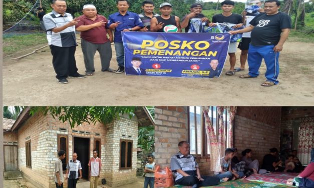 Amradi, S.E salah satu Calon Anggota DPRD Kabupaten Muaro Jambi Dapil I yang meliputi Kecamatan Sekernan, Maro Sebo dan Taman Rajo langsung tancap gas melakukan sosialisasi dan bersilahturahmi kemasyarakat Kecamatan Sekernan