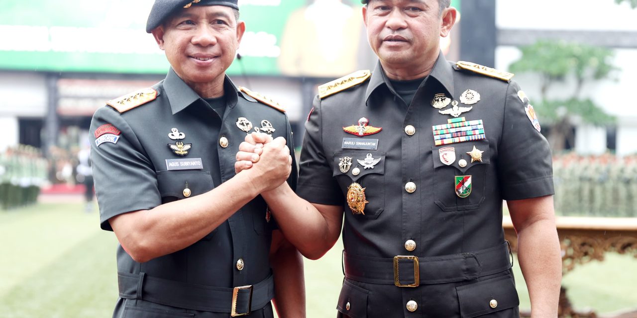 TNI AD Gelar Sertijab, Tongkat Estafet Kasad Berpindah ke Jenderal TNI Maruli Simanjuntak