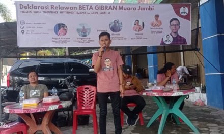 Acara Deklarasi Relawan BETA GIBRAN Muaro Jambi.