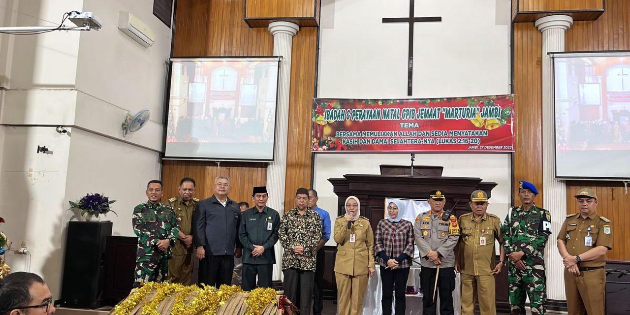 Pastikan Perayaan Malam Natal Aman, Dandim 0415/Jambi bersama Forkopimda kota Jambi kunjungi sejumlah Gereja.