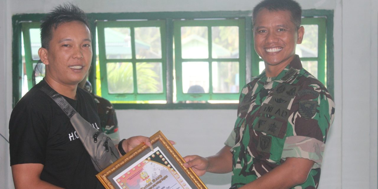 Acara Coffee Morning Bersama Media Pers Sekaligus Pemberian Penghargaan Oleh Komandan Kodim 0402/Sarko Letkol Inf Suyono S. Sos.