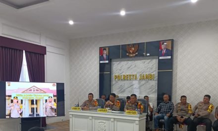 Polresta Jambi Rilis Akhir Tahun 2023 Capaian Tingkat Keberhasilan Kinerja Selama Tahun 2023 Pengungkapan Kasus Meningkat Tindak Kriminal Menurun