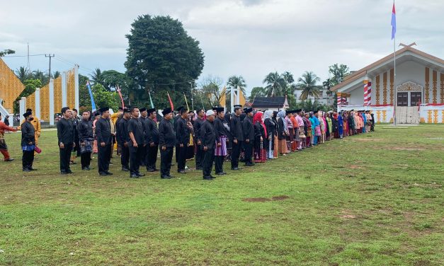 Pasi ter Kodim 0420/Sarko Bersama Muspida Merangin Hadiri Upacara HUT Ke 67 Provinsi Jambi