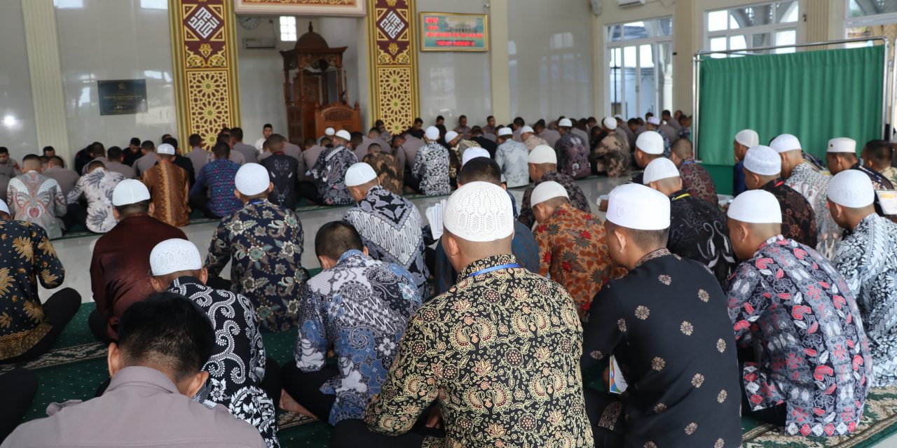 Tingkatkan Ketaqwaan dan Keimanan, Polresta Jambi Rutin Gelar Binrohtal Kepada Personel.
