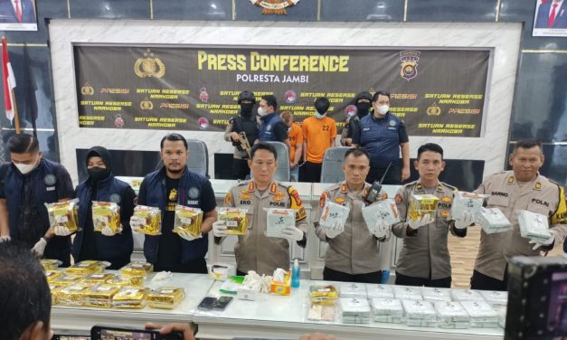 Satresnarkoba Polresta Jambi Ungkap Peredaran Narkotika Jenis Sabu Sebanyak 52,4 Kg Jaringan Internasional