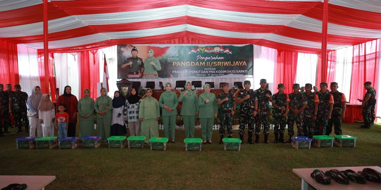 Dandim 0420/Sarko Sambut Pangdam II/Sriwijaya, Kunker Ke Kodim0420/Sarko