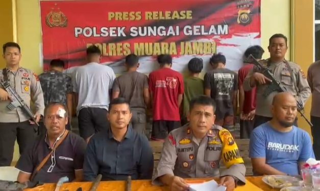 7 Orang Preman Pelaku Pencurian Tandan Buah Segar Berhasil Diamankan Polsek Sungai Gelam