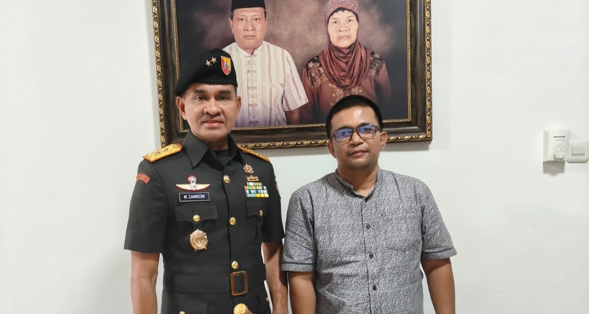 Silaturahmi Pimred Jurnal1 Bersama Hulubalang Pati Negri,”Mayjen TNI M.Zamroni”.