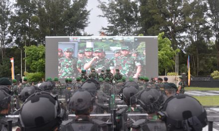 Pangdam VI/Mlw, Pimpin Apel Gelar Pasukan Kesiapan Pengamanan Pemilu 2024 di Kodam VI/Mlw