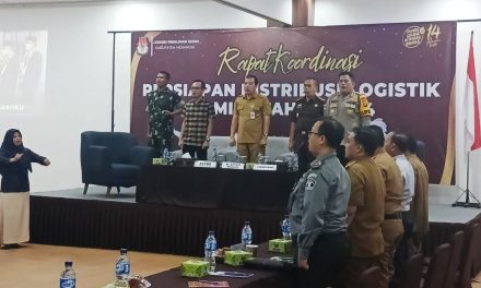 Dandim 0420/Sarko,Hadiri Rapat Koordinasi Distribusi Logistik Pemilu 2024