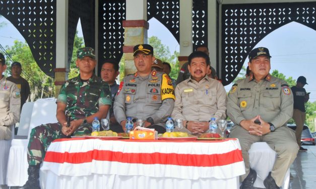 Dandim 0420/Sarko,Hadiri Apel Siaga Pengawasan Masa Tenang Dan Pelepasan Distribusi Logistik Pemilu 2024