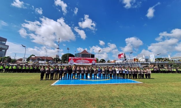 Dandim 0418/Palembang Diwakili Kapten Inf Hoiri Bersama Babinsa Hadir Dalam Apel Gelar Pergeseran Pasukan BKO PAM Tempat Pemungutan Suara Pemilu 2024