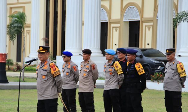 Kapolresta Jambi Pimpin Apel Penyambutan Personil BKO Polda Jambi dalam rangka OMB tahun 2023-2024