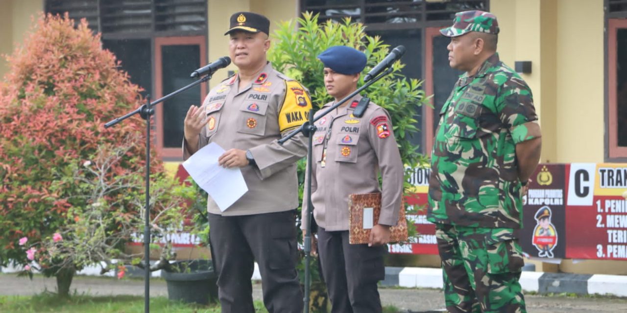 Ciptakan Situasi Yang Kondusif Jelang Pemungutan Suara, Polda Jambi dan Korem 042/Gapu Gelar Patroli Skala Besar Gabungan TNI-POLRI.