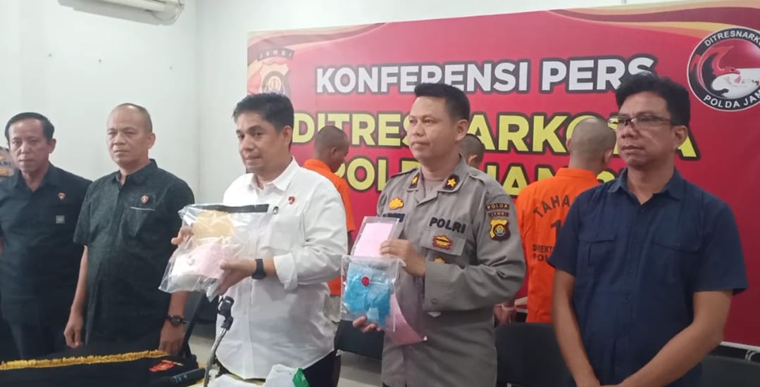 Selama Januari hingga Februari 2024 Ditresnarkoba Polda Jambi Ungkap 16 Kasus Narkotika Dengan BB 1.403,8 Gram Sabu dan 520 Butir Methamphetamine