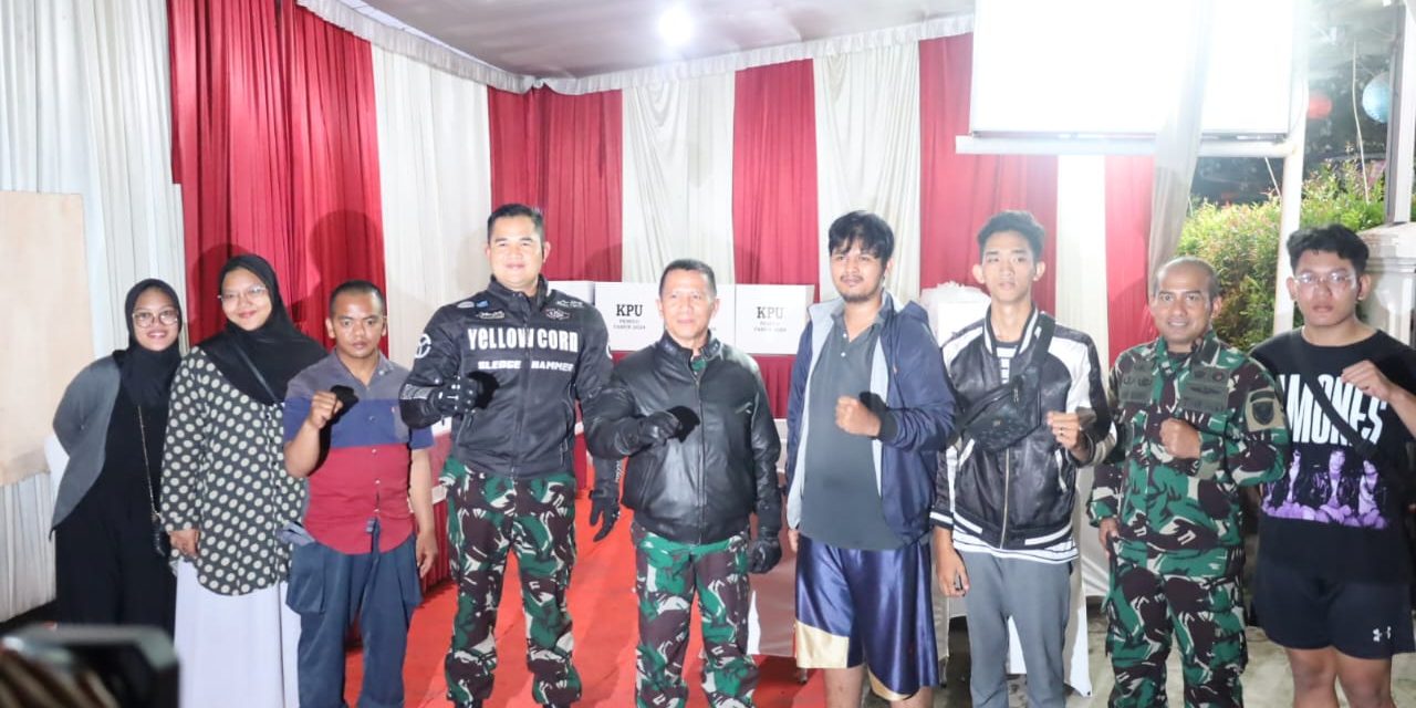 Dandim 0418/Plg Mendampingi Pangdam II/Swj Bersama Rombongan Melaksanakan Patroli Pengecekan TPS Di kota Palembang