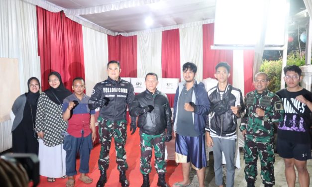 Dandim 0418/Plg Mendampingi Pangdam II/Swj Bersama Rombongan Melaksanakan Patroli Pengecekan TPS Di kota Palembang