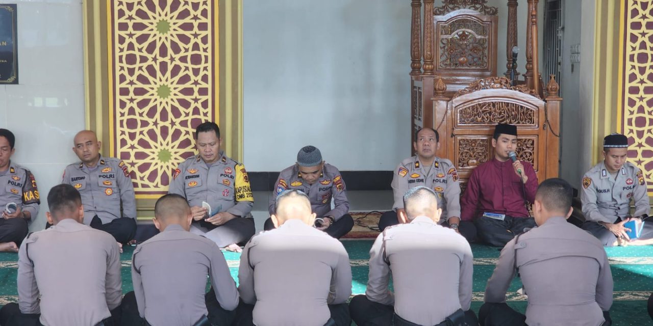 Tingkatkan Ketaqwaan dan Keimanan, Polresta Jambi Rutin Gelar Binrohtal Kepada Personel.