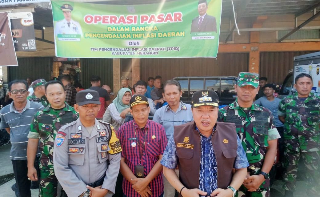 Bersama Forkopimda,Dandim 0420/Sarko IkutHadiri Operasi Pasar