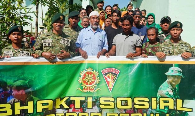 Tanamkan Rasa Peduli, Yonarmed 11/GG/2/2 Kostrad Gelar Baksos HUT Kostrad Ke-63