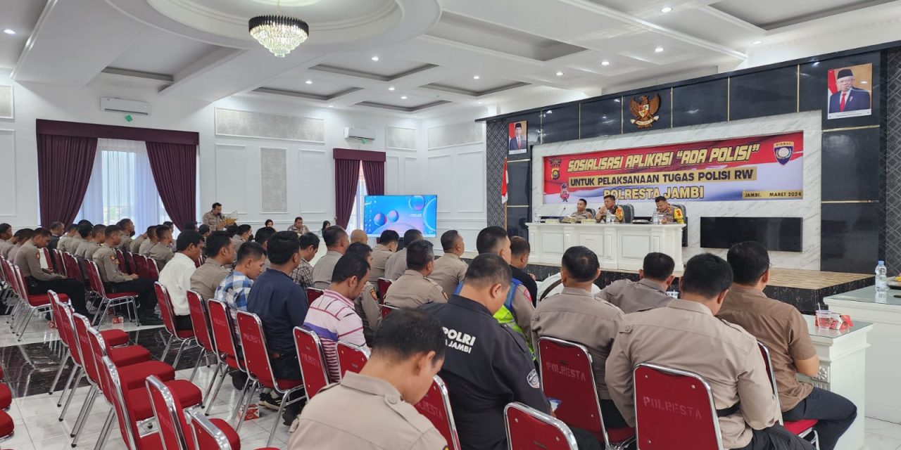 Wakapolresta Jambi Pimpin Pembukaan Pelatihan dan Sosialisasi Aplikasi “Ada Polisi