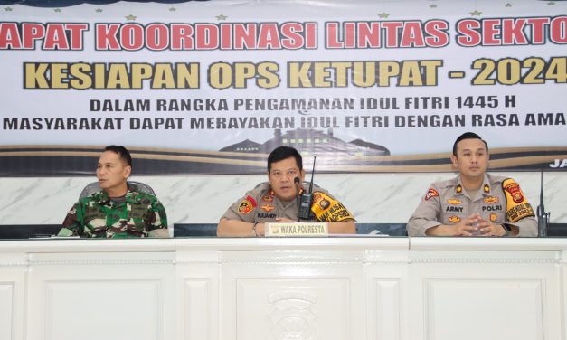 Bag Ops Polresta Jambi Gelar Rakor Lintas Sektoral Kesiapan Pengamanan Idul Fitri 1445 H/ 2024 M.