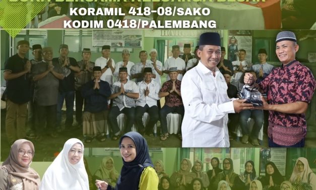 Ajang Silaturahmi ,Pimpinan dan Anggota Koramil 418-08/Sako Kodim 0418/Plg Gelar Buka Bersama