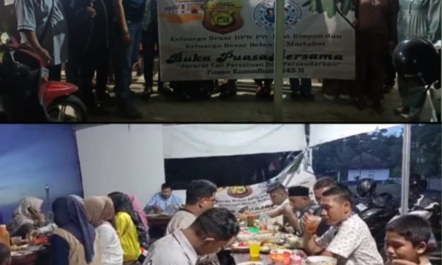 Ketua Fast Respon Nusantara sekaligus Sekjen Relawan pemenangan Capres Prabowo- Gibran Provinsi Jambi Dody Candra bersama tim menggelar buka bersama