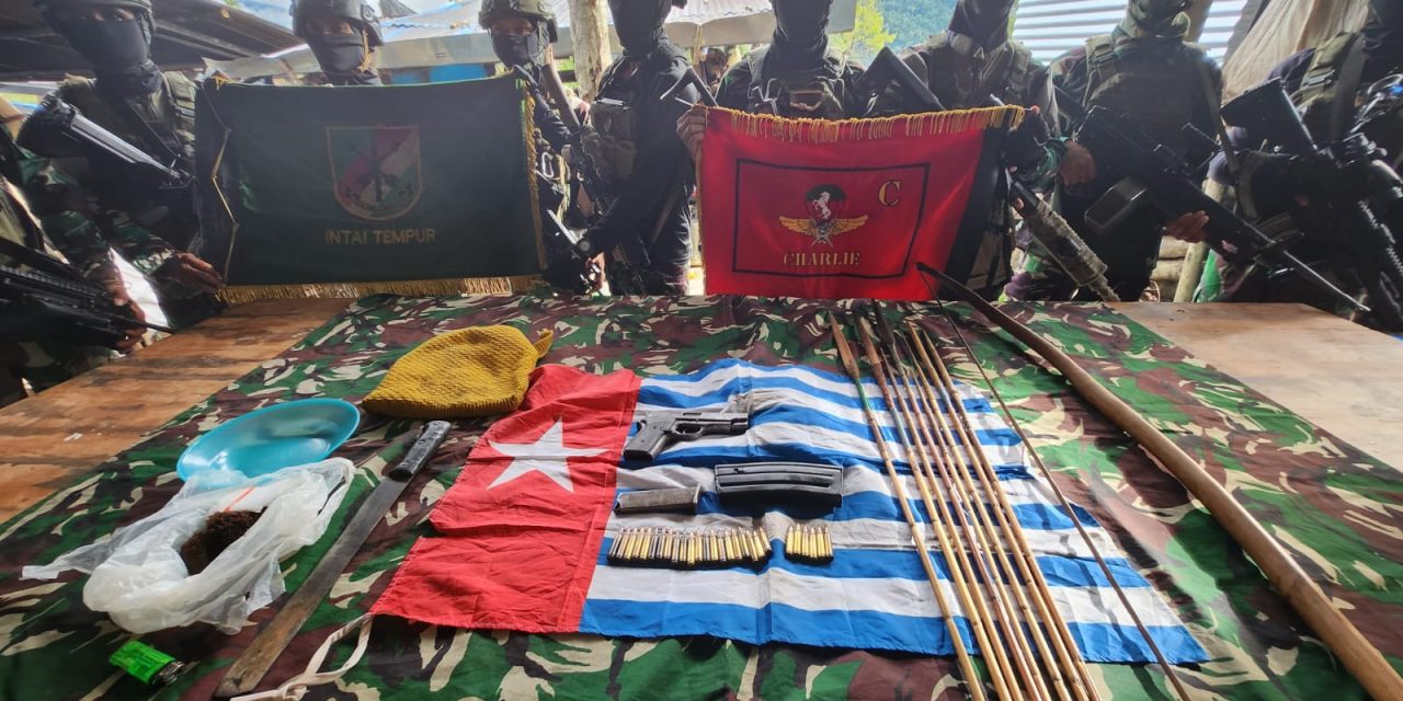 Atasi Serangan OPM Pimpinan Egianus Kogoya Ke Pos TNI, KOOPS TNI HABEMA Sita Senpi dan Puluhan Munisi