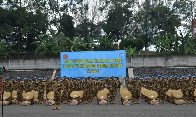 Pemeriksaan Kesiapan Operasi Satgas TNI Kontingen Garuda BGC XXXIX-F Monusco Kongo oleh Waasops Panglima TNI