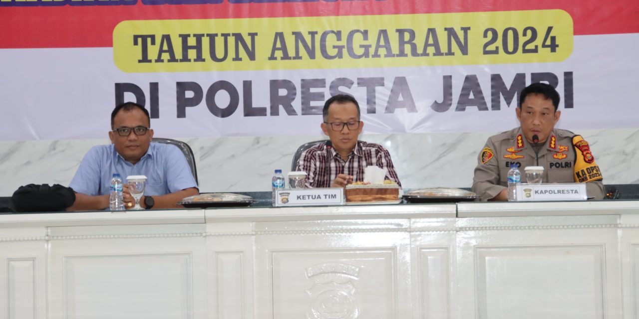 Plt. Karojianbang Lemdiklat Polri Pimpin Pengkajian dan Evaluasi Hasil Diklat Polri T.A. 2024 Di Polresta Jambi.