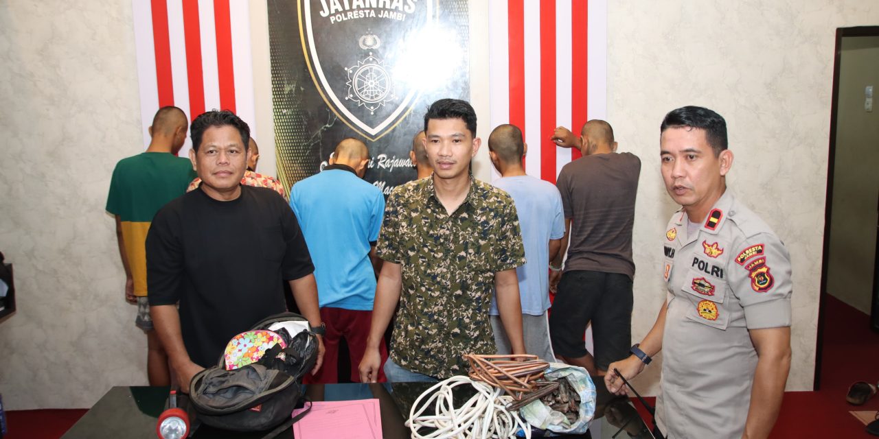Enam Pelaku Tindak Pidana Pencurian Dengan Pemberatan Berhasil Ditangkap.