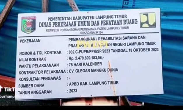 Ketum PWDPI Angkat Bicara Terkait Pembangunan Kejaksaan Negeri Lampung Timur Mangkrak