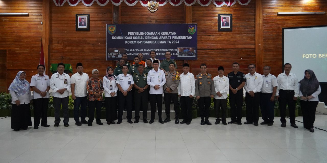 Korem 041/Gamas, Bersinergi dan Berkolaborasi Mengantisipasi Dampak Perubahan Iklim