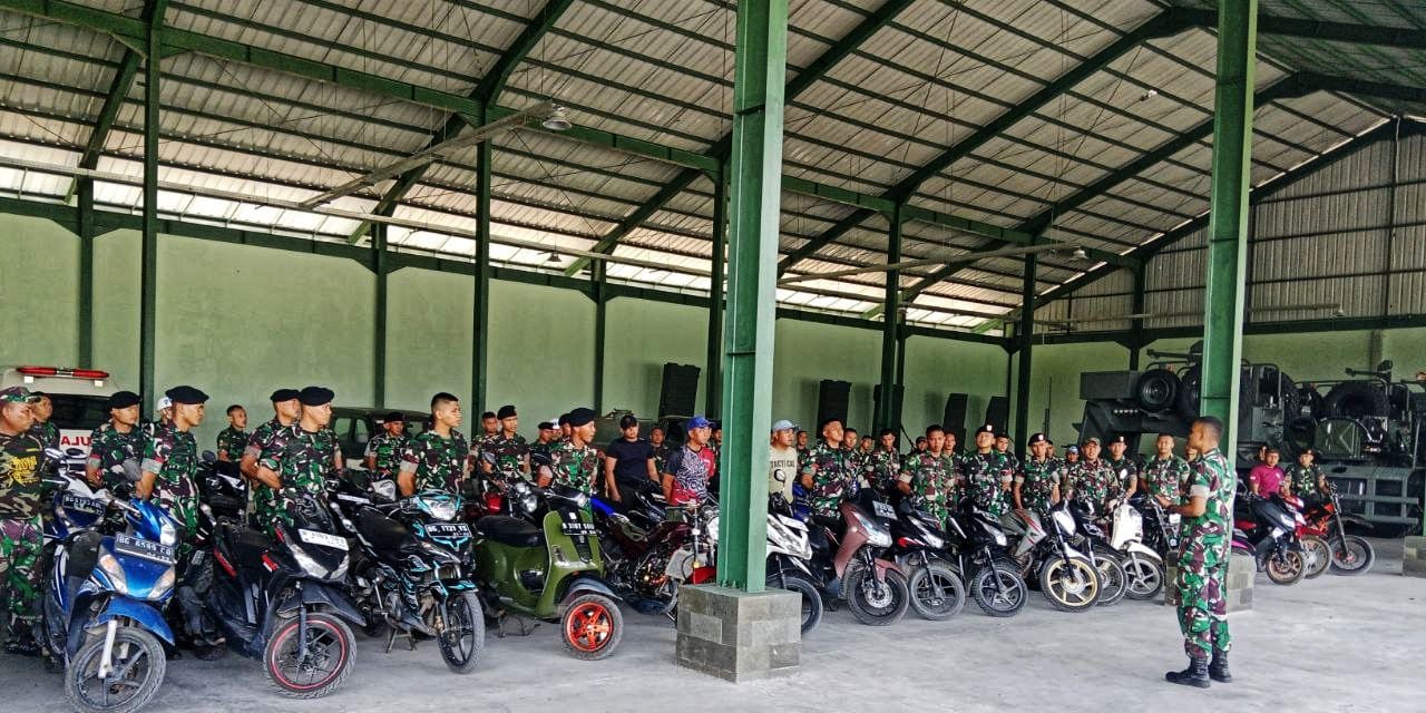 Staf Intel Yonkav 5/DPC Sidak Kelengkapan Administrasi Kendaraan Bermotor.