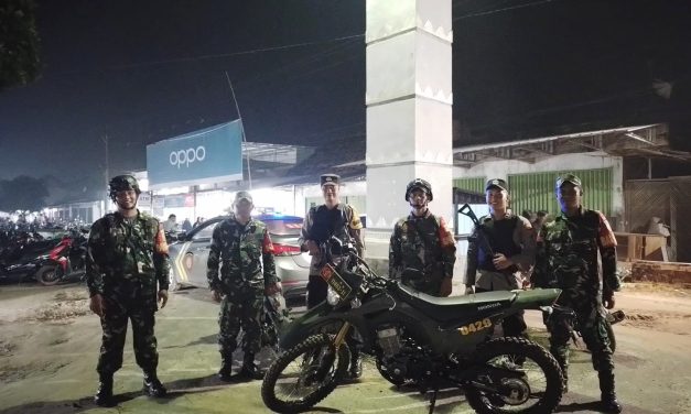 Tingkatkan Kewaspadaan Wilayah, Koramil Jajaran Kodim 0429/Lamtim Serentak Laksanakan Patroli