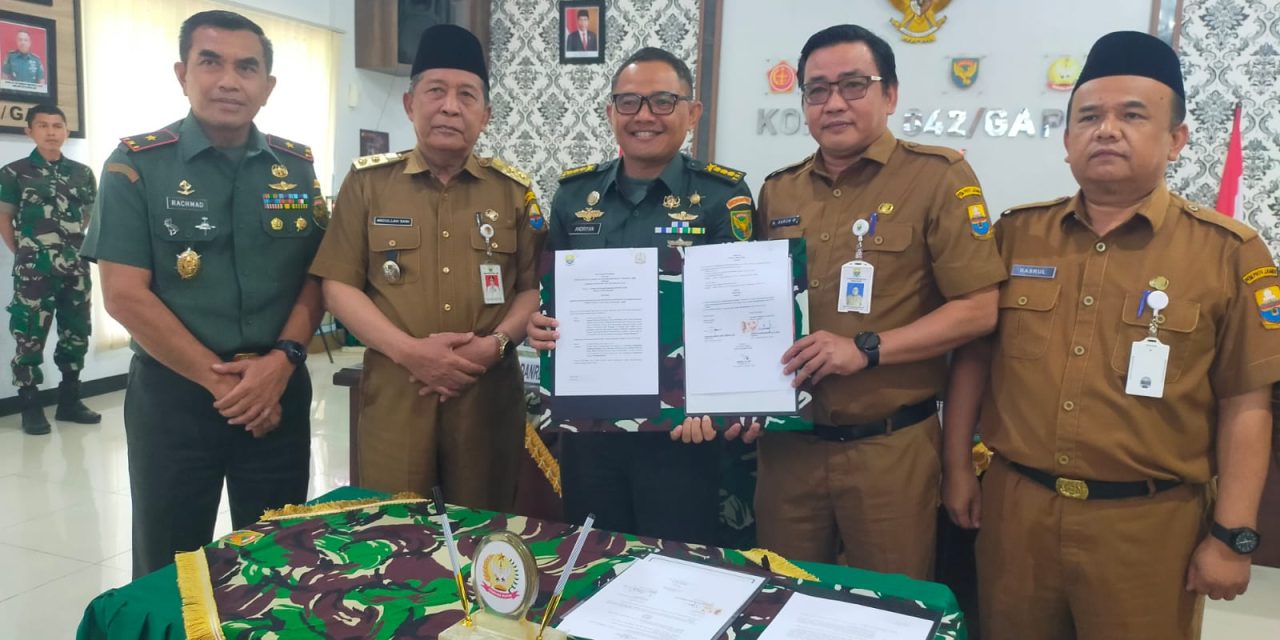 Wujud meningkatkan kesejahteraan masyarakat, Pemprov Jambi dan Korem 042/Gapu tanda tangani MOU percepatan Pembangunan RTLH