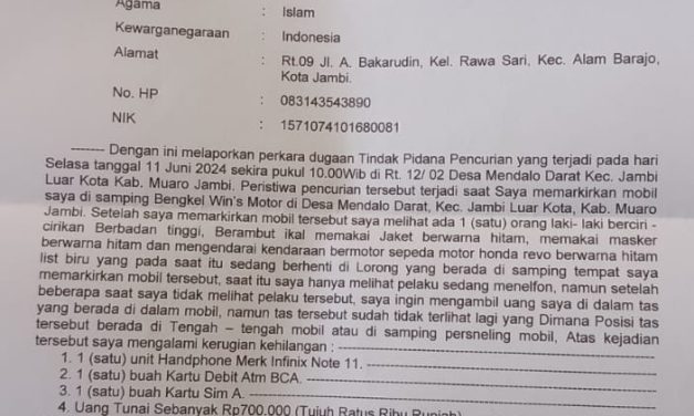 Tas Seorang Wanita Di Dalam Mobil Raib Di Gondol Maling.