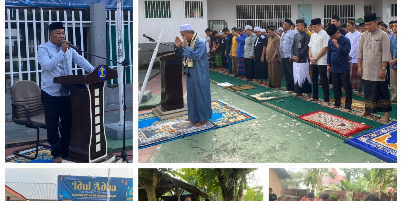 Suasana Penuh Makna Kalapas Kelas IIB Muara Bulian Bersama Warga Binaan Di Hari Raya Idul Adha 1445 H