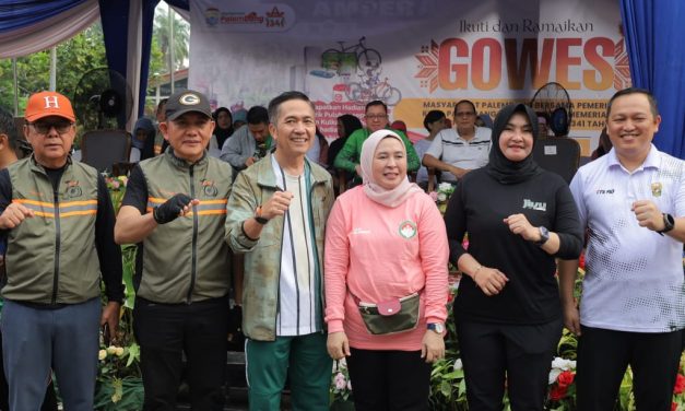 Dandim 0418/Palembang Ikuti Gowes Bareng Masyarakat Dalam Rangka HUT Kota Palembang Ke 1341 Tahun