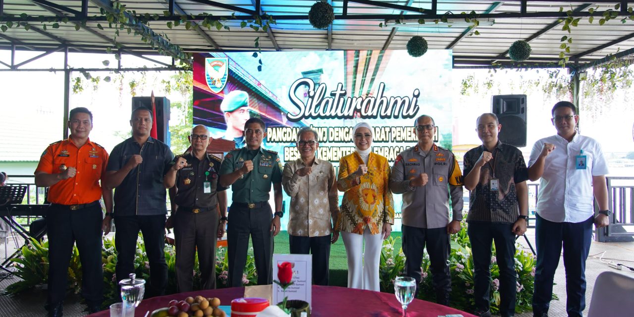 Jalin Kerjasama dan Sharing , Pangdam II/Swj Gelar Silaturahmi Dengan Forkopimda beserta KL / Non K/L Prov. Sumsel