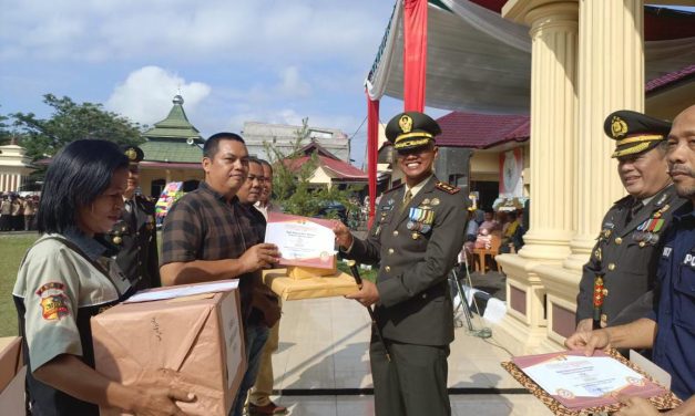 Dandim 0420/Sarko Menghadiri HUT Bhayangkara Yang Ke-78 Di Polres Merangin