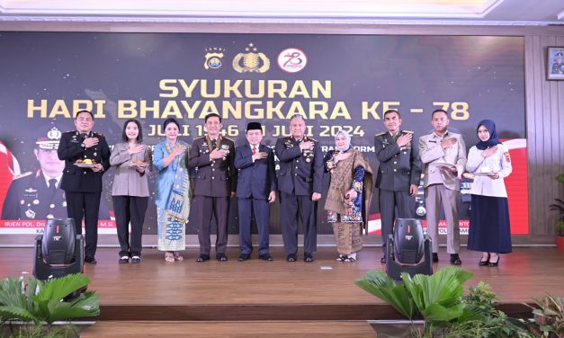 Polda Jambi laksanakan kegiatan Syukuran Peringatan Hari Bhayangkara ke-78 tahun 2024 Polda Jambi.