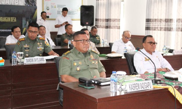 Kasrem 042/Gapu Ikuti Rakornis TMMD Ke-121 Tahun 2024 Melalui Video Conference