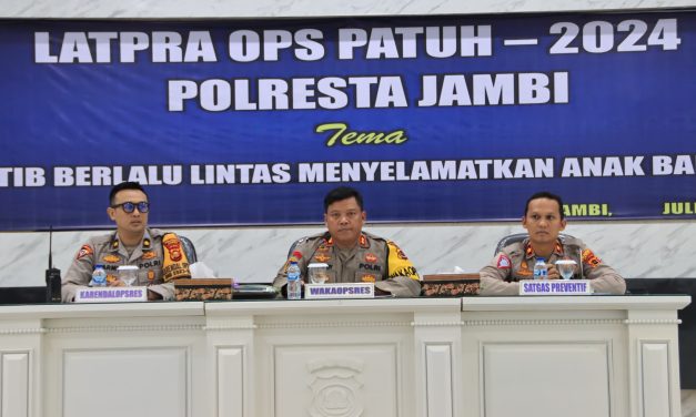 Wakapolresta Jambi Pimpin Latpra Ops Patuh-2024.