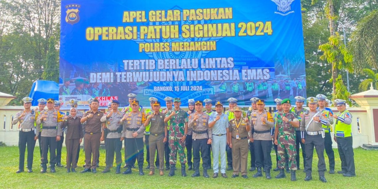 Dandim 0420/Sarko Hadir Dalam Apel Gelar Pasukan Operasi Patuh Siginjai 2024