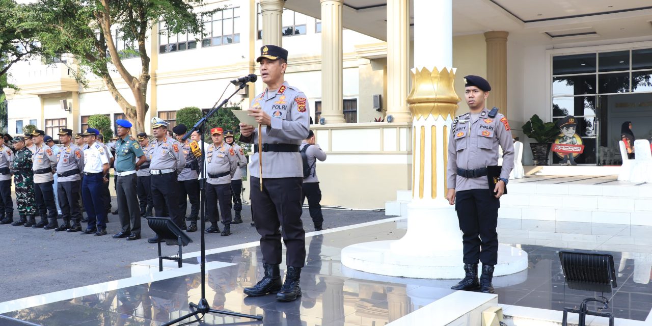 Kapolda Jambi Irjen Pol. Rusdi Hartono Memimpin Pelaksanaan Apel Gelar Pasukan Operasi Patuh 2024