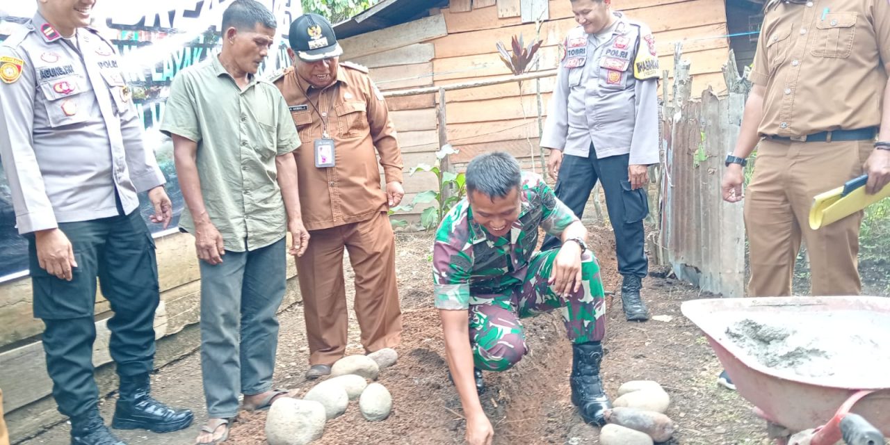 Dandim 0420/Sarko Pimpin Langsung Peletakan Batu Pertama Program RTLH